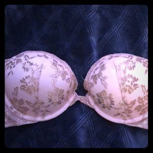 Pink rose laced bra